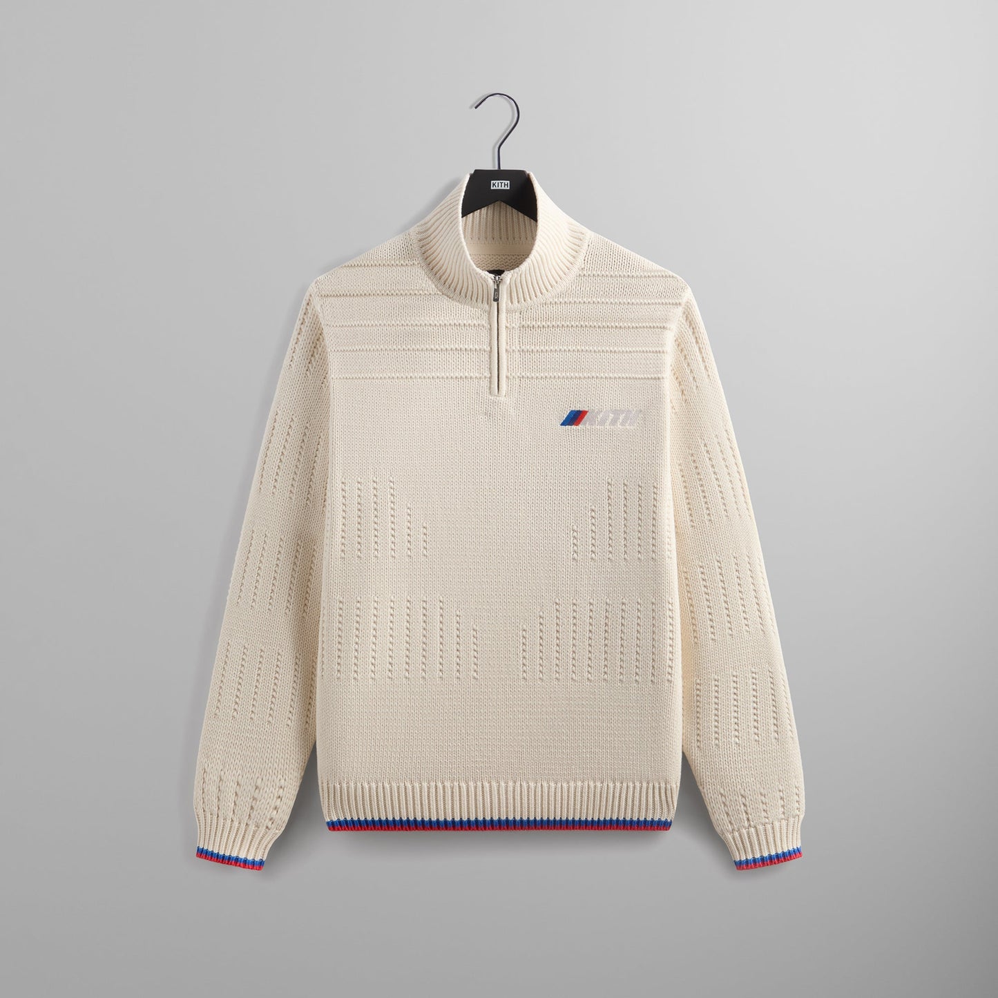 Kith for BMW Ansel Quarter Zip Sweater - Sandrift