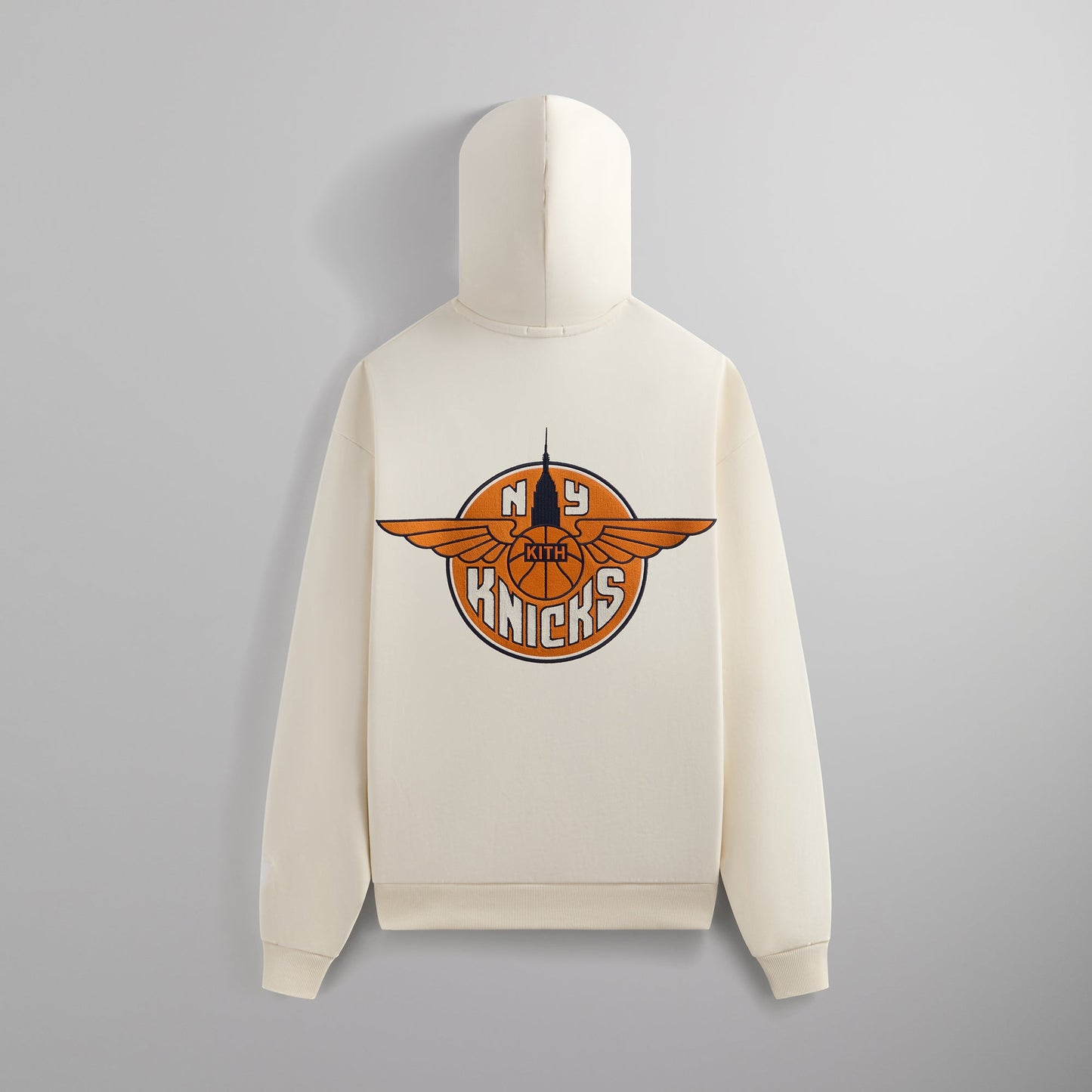 Kith for the New York Knicks Wingman Vintage Nelson Hoodie - Sandrift