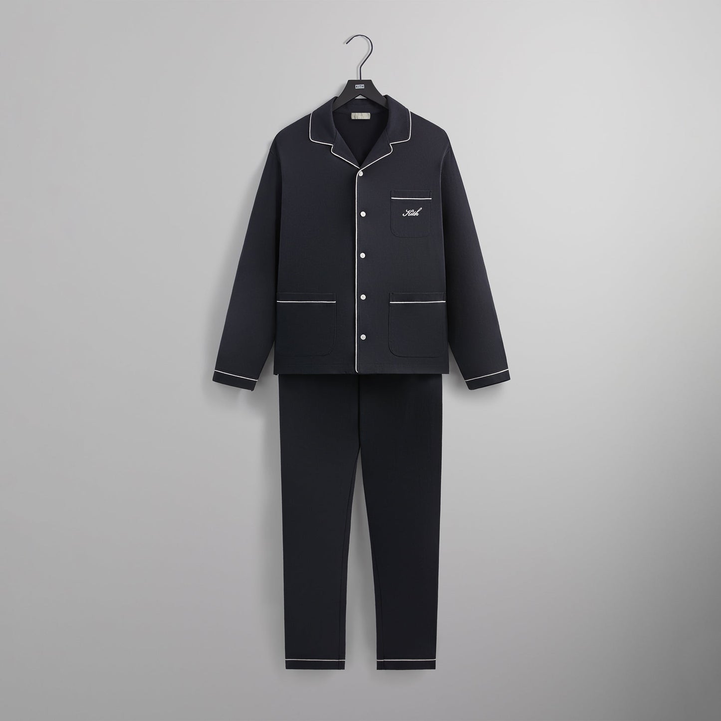 Kithmas Script Pajama Set - Black