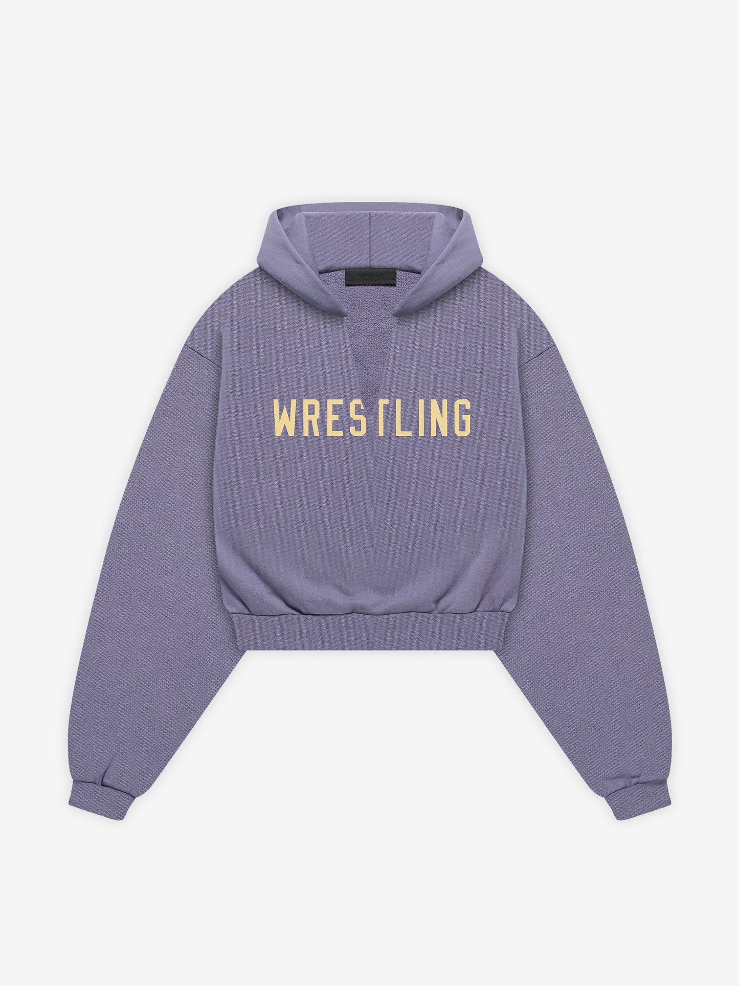 Womens Heavy Fleece Cropped V-Neck Hoodie