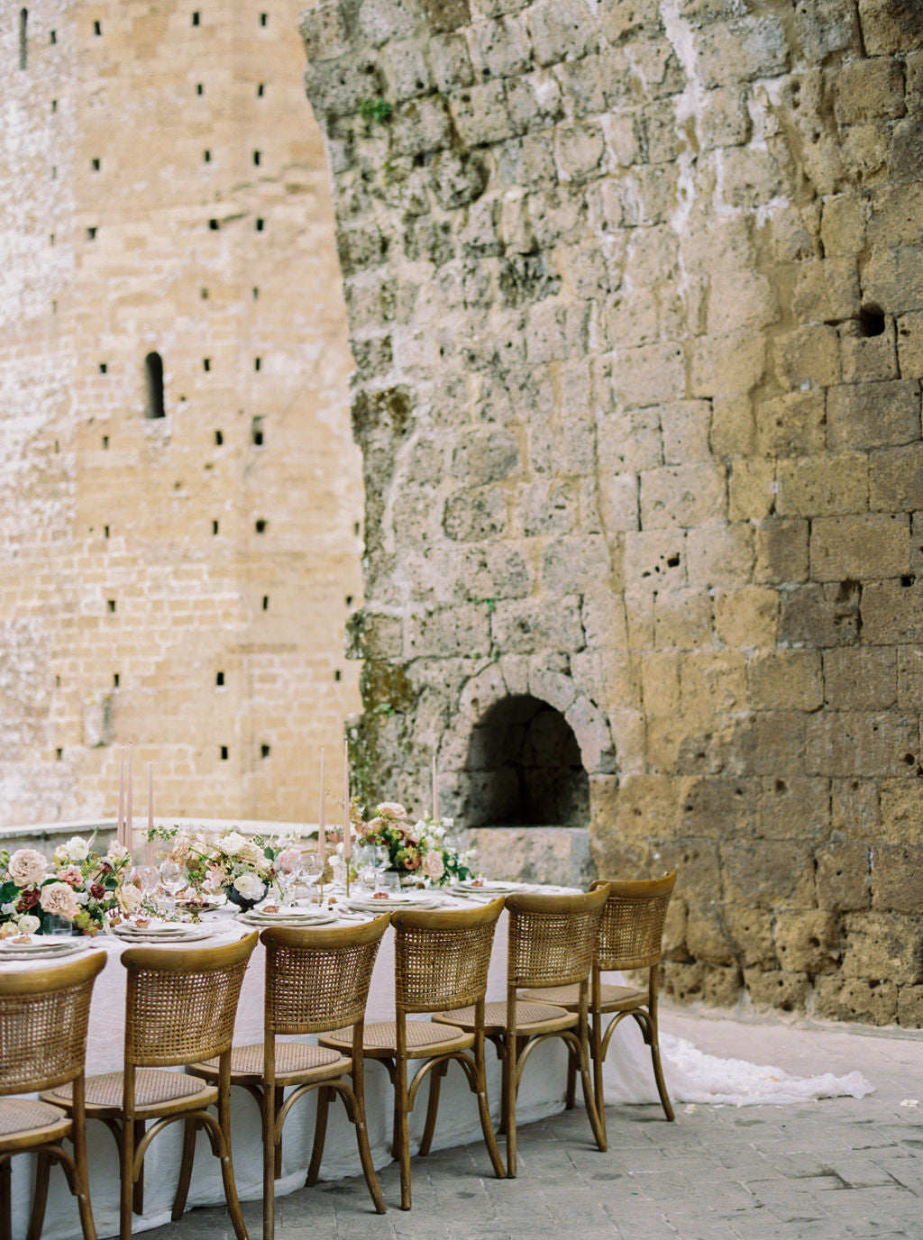 Wedding Head Table / Sheer Silk Table Overlay {Antique White}