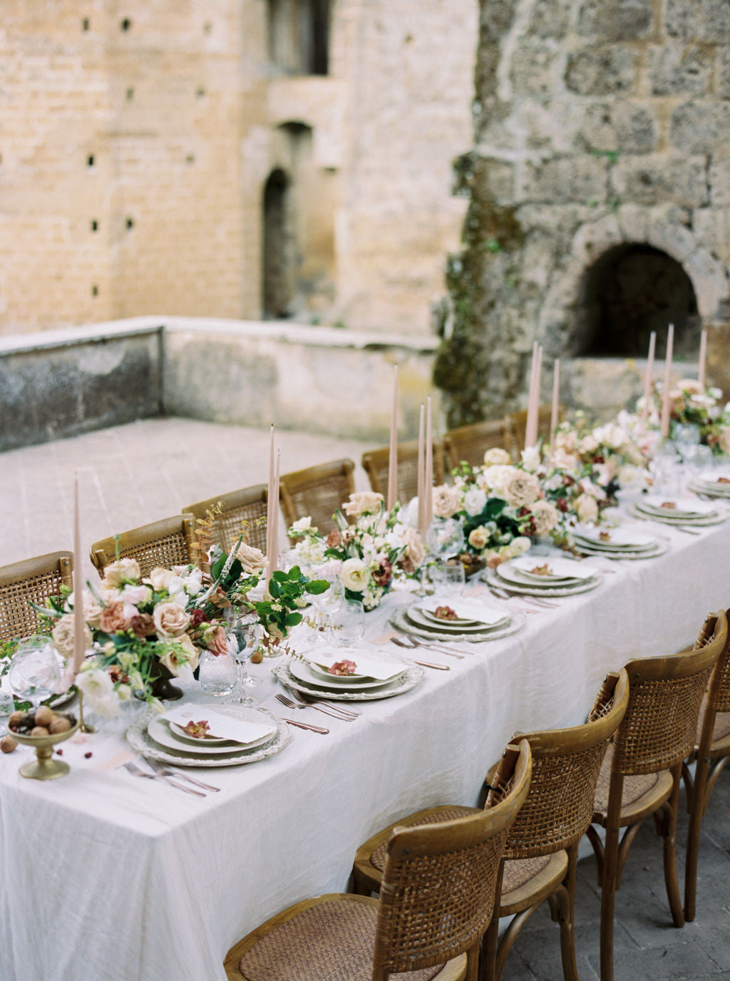 Wedding Head Table / Sheer Silk Table Overlay {Antique White}
