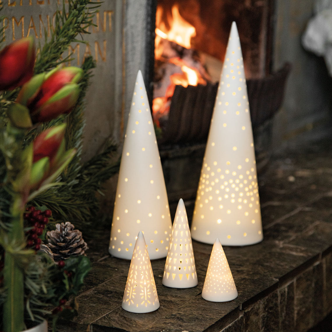LED Porcelain Forest Tree
