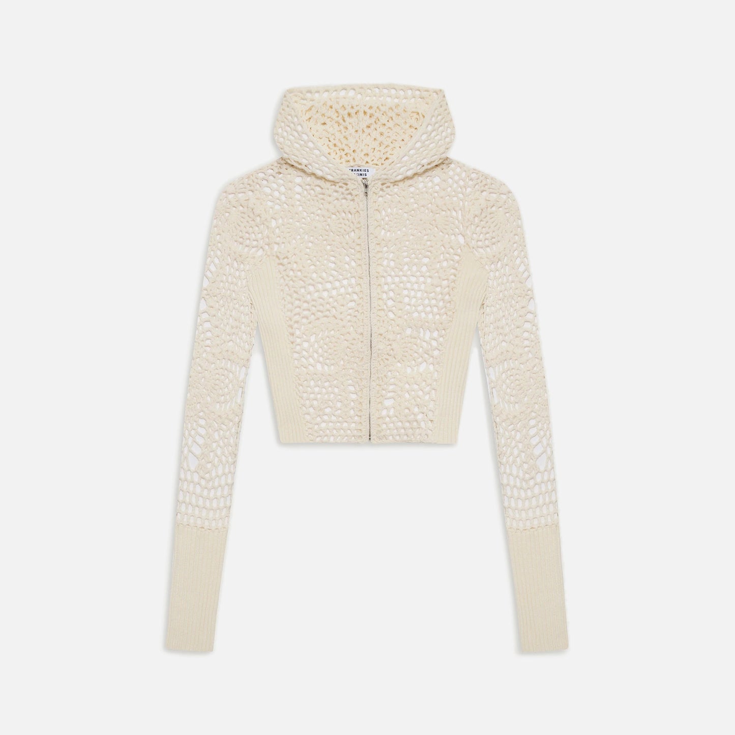 Frankies Bikinis Lyla Crochet Hoodie - White