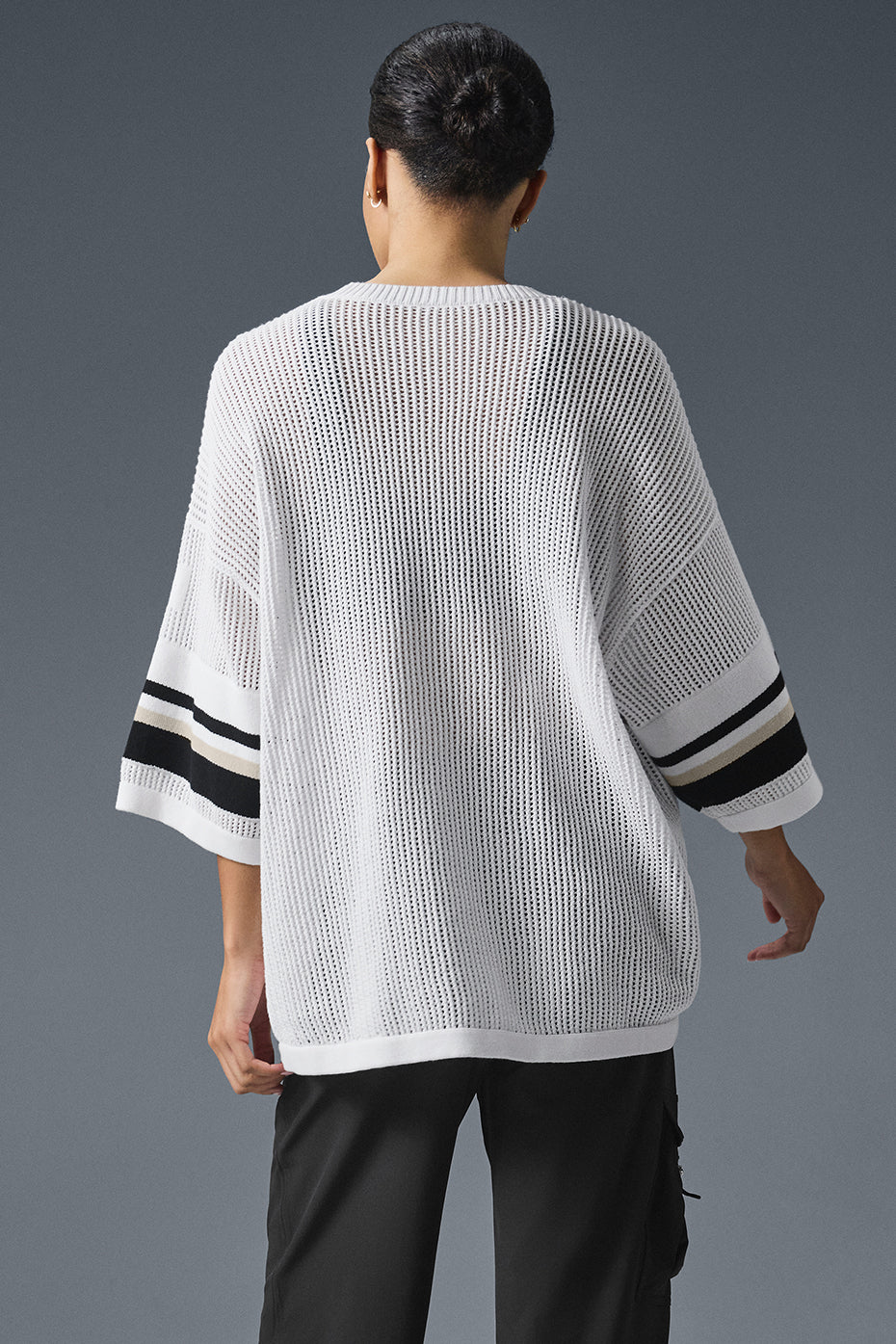 Open Knit Playoff Jersey - White/Bone