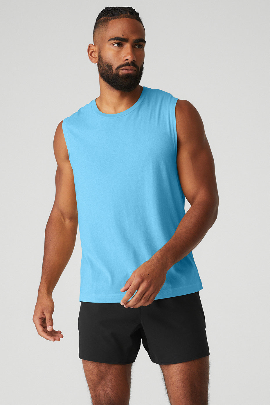 The Triumph Muscle Tank - Azure Blue