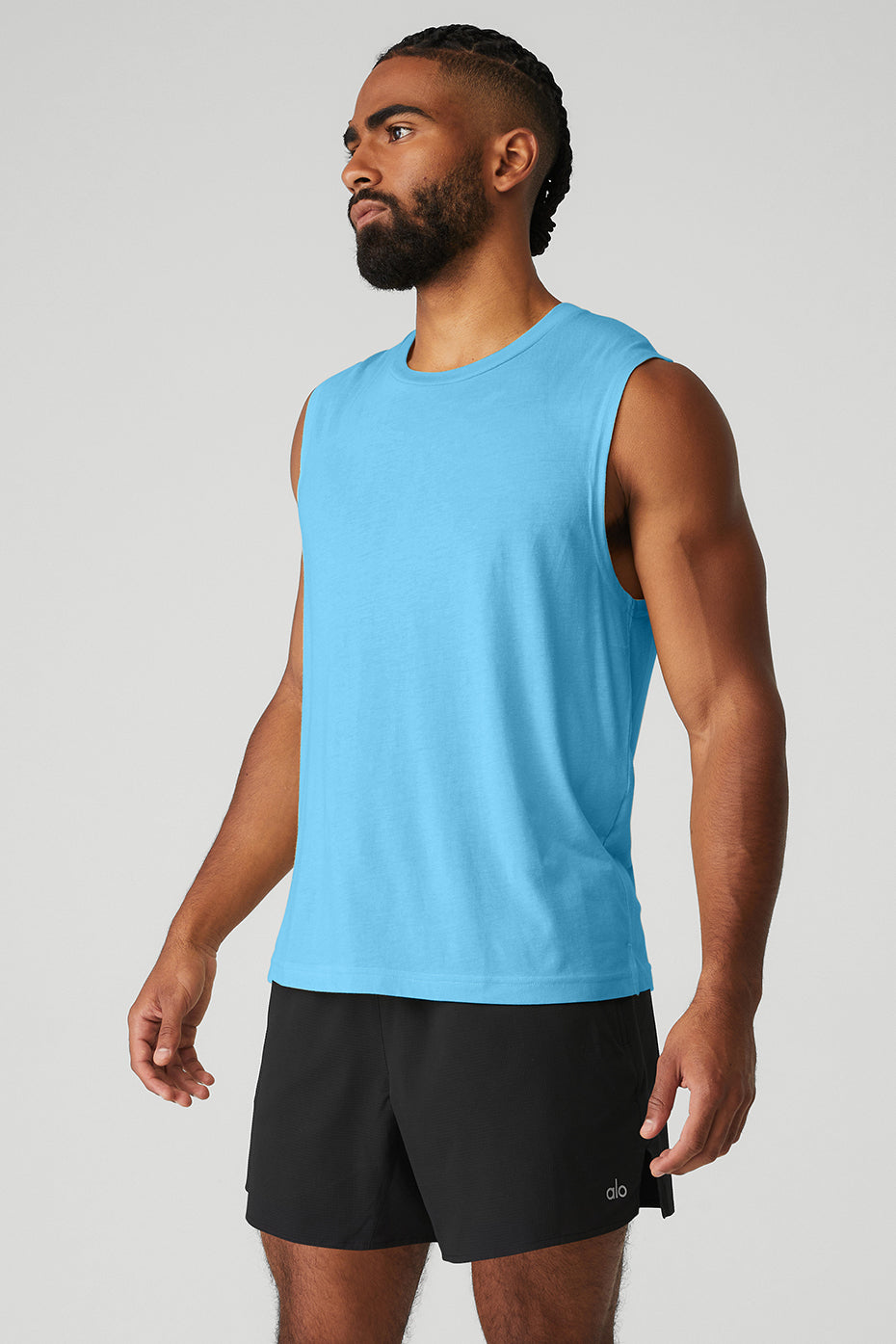 The Triumph Muscle Tank - Azure Blue