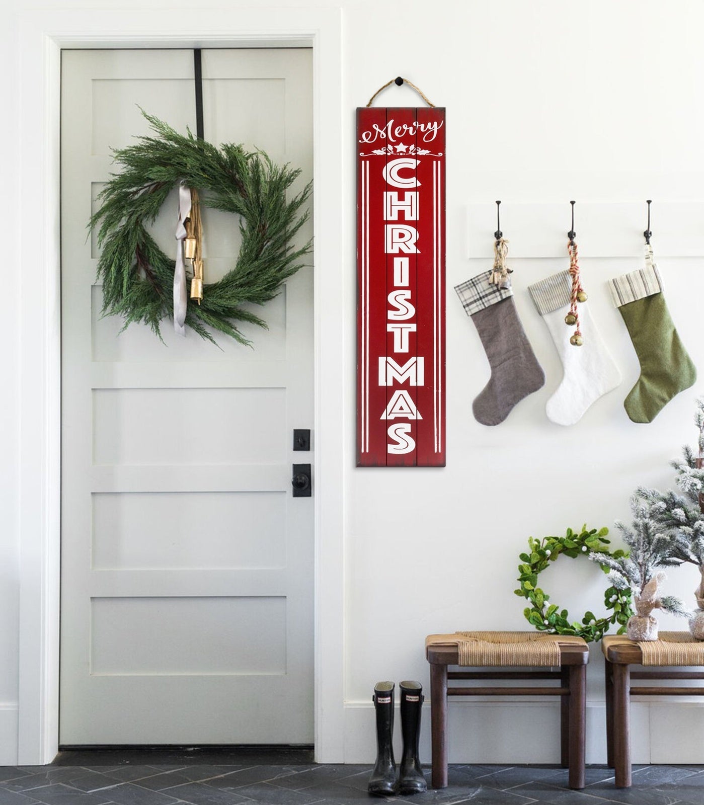 Merry Christmas Reversible Porch Sign