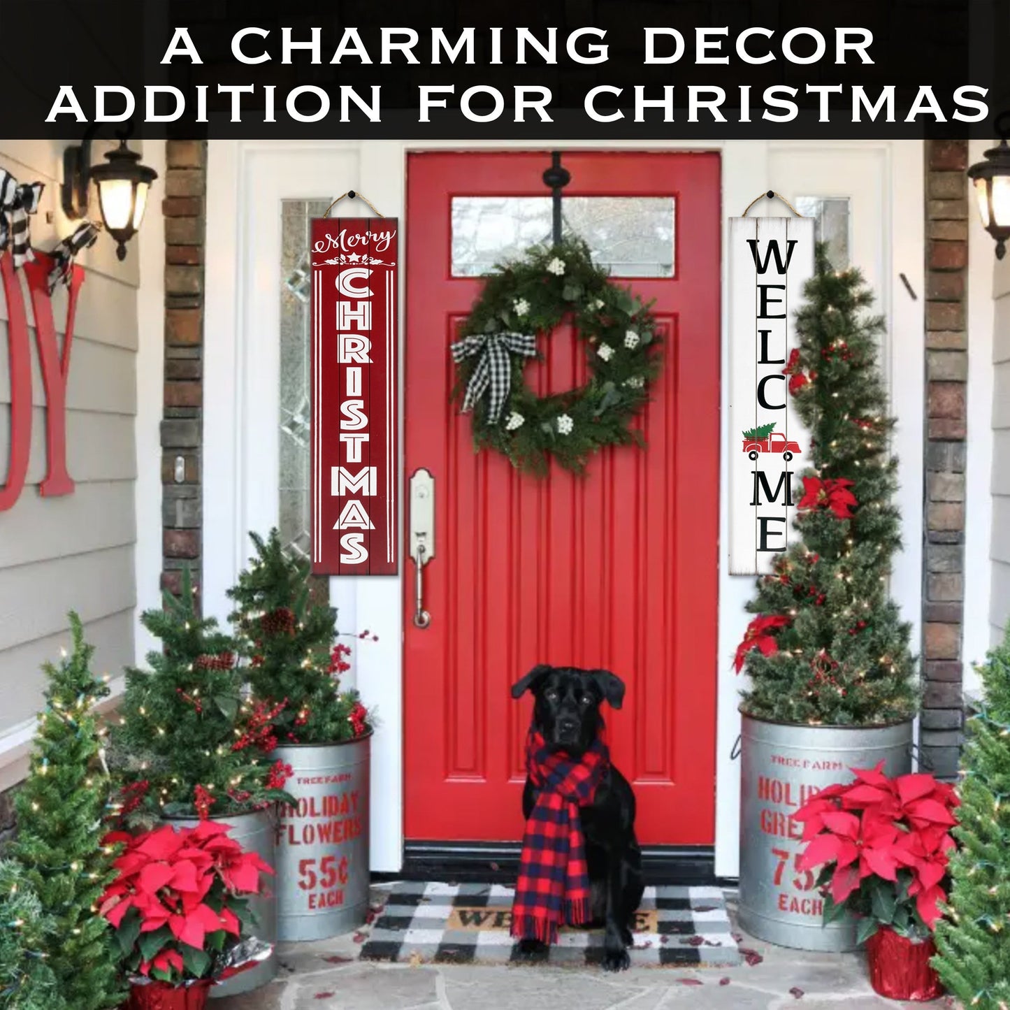 Merry Christmas Reversible Porch Sign