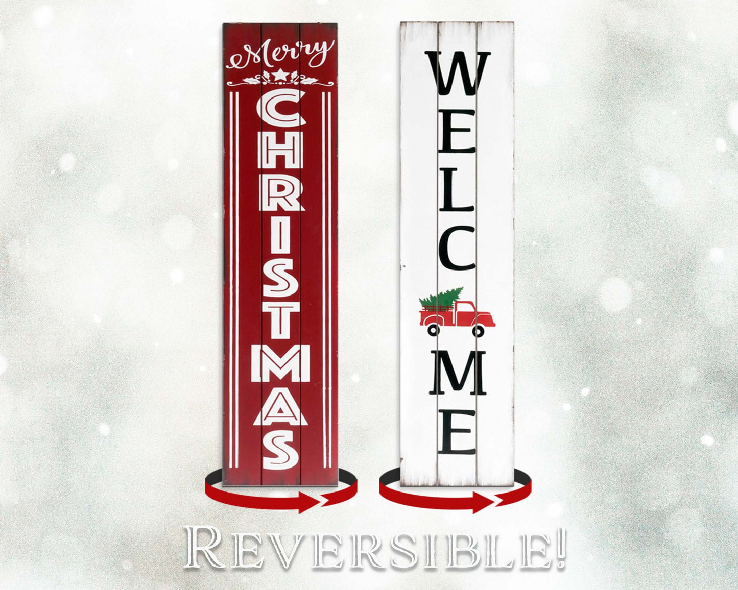 Merry Christmas Reversible Porch Sign