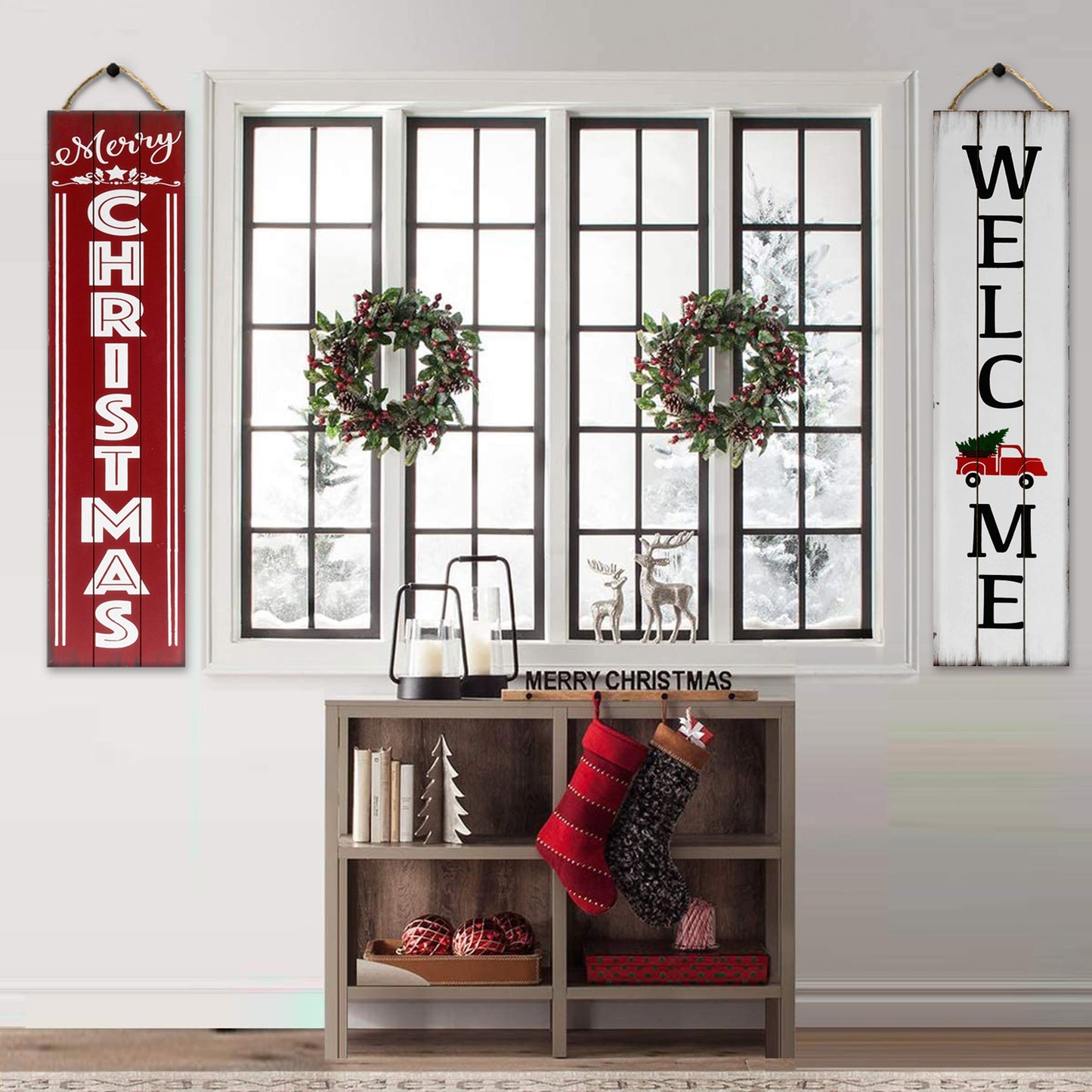 Merry Christmas Reversible Porch Sign