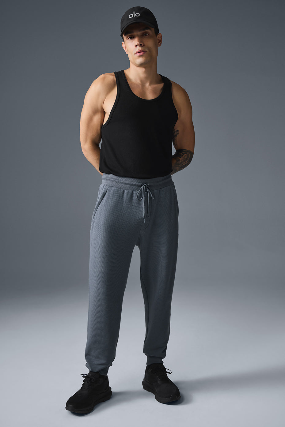 Micro Waffle Fast Break Jogger - Steel Grey