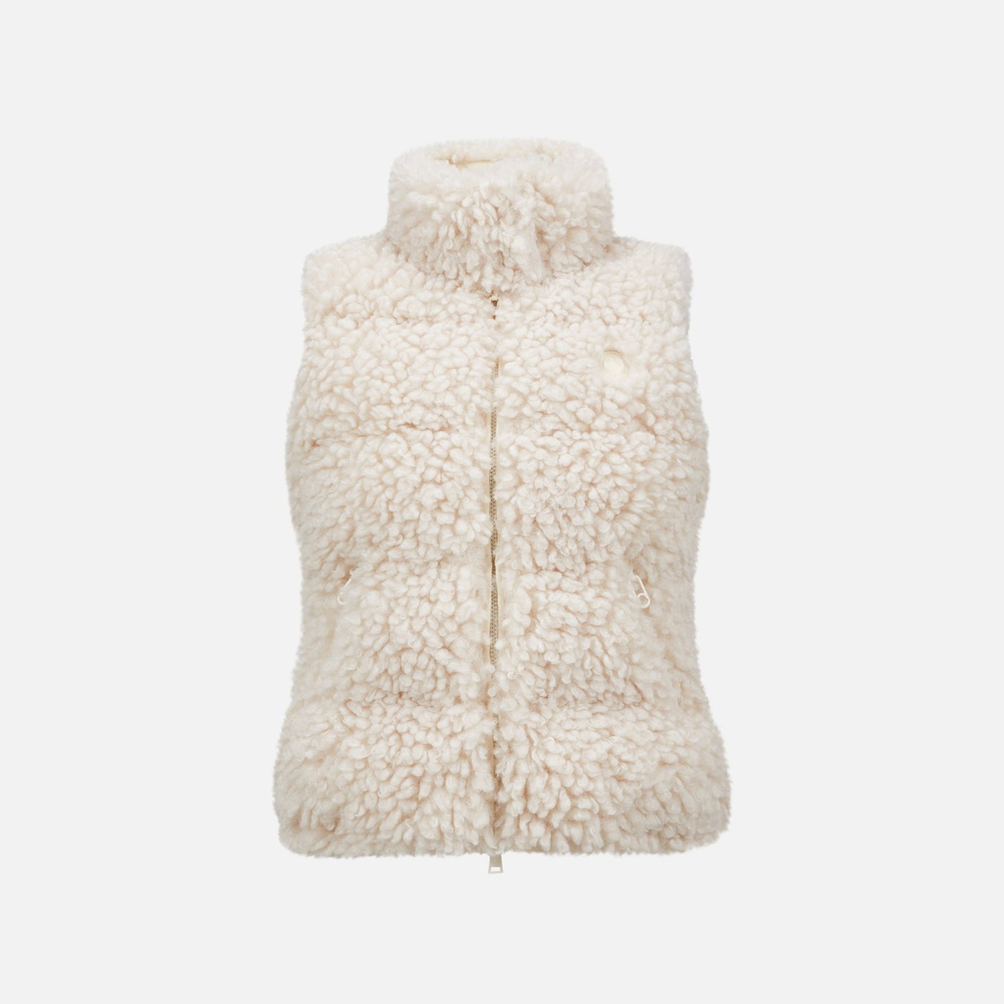 Moncler Wourl Teddy Down Vest - White