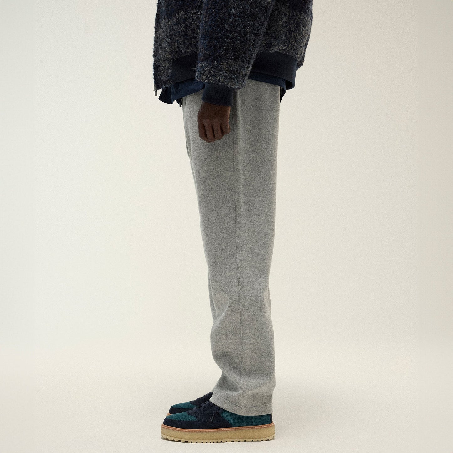 Kith Felted Jersey Lorimer Pant - Medium Heather Grey
