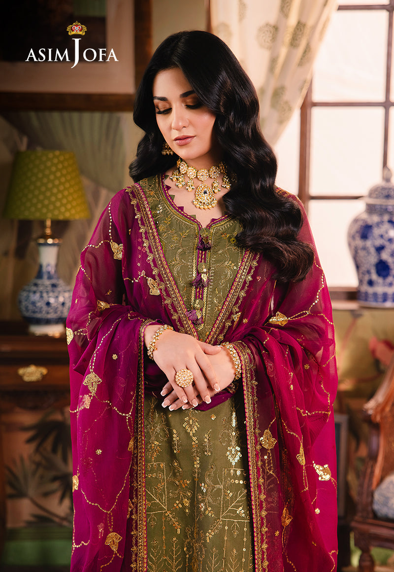 AJLP-08 EMBROIDERED TWISTED LAWN 3PCS