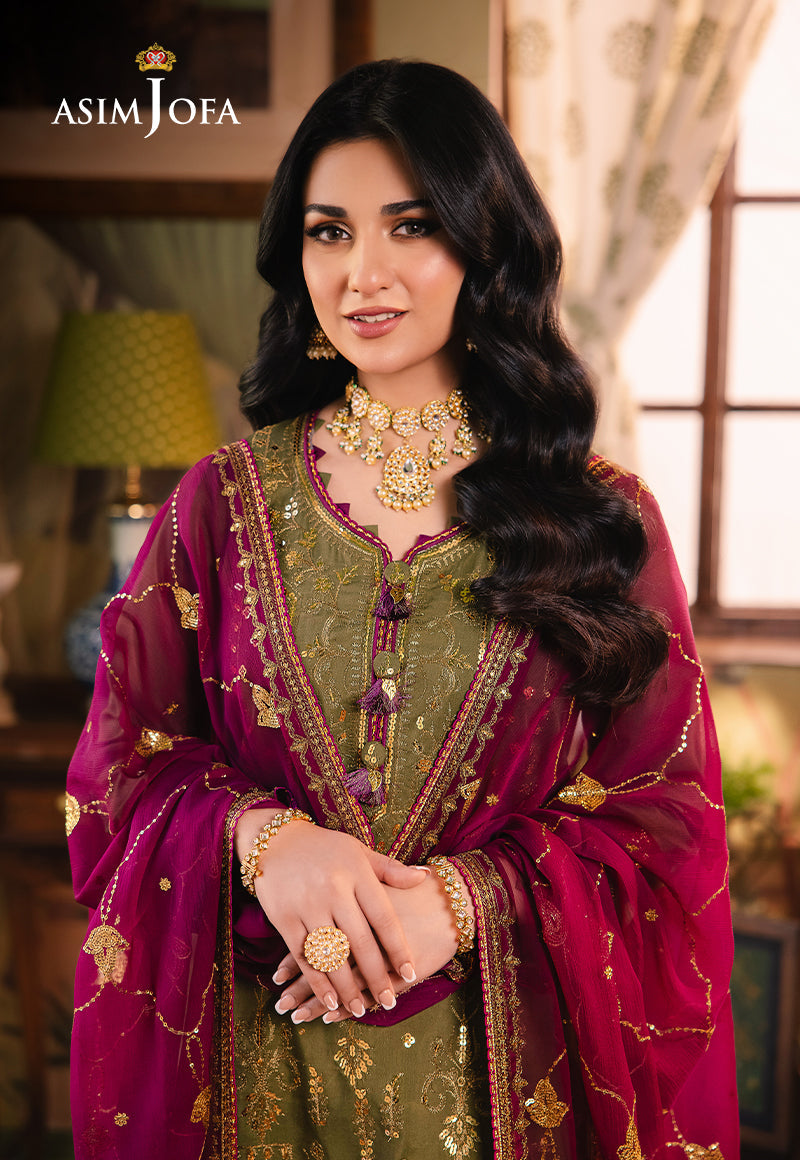 AJLP-08 EMBROIDERED TWISTED LAWN 3PCS