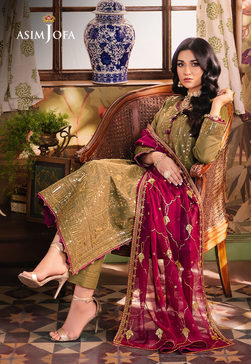AJLP-08 EMBROIDERED TWISTED LAWN 3PCS