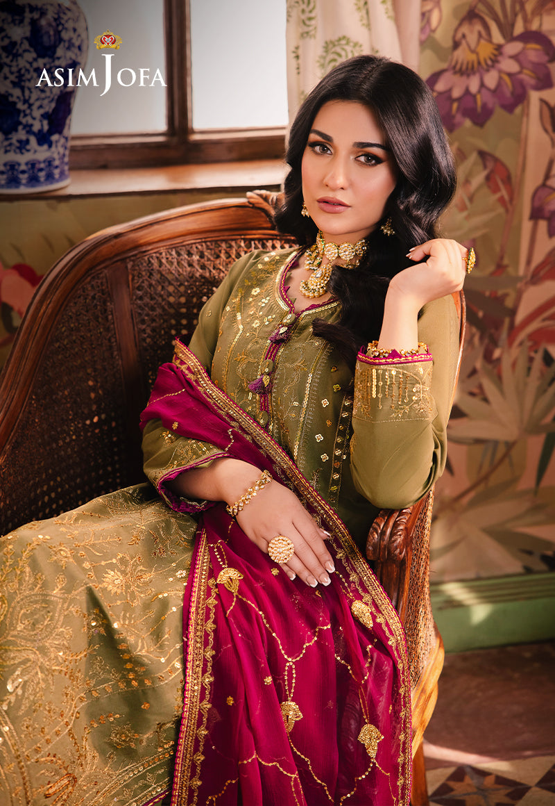 AJLP-08 EMBROIDERED TWISTED LAWN 3PCS