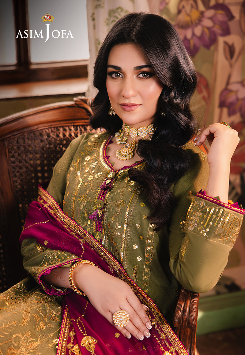 AJLP-08 EMBROIDERED TWISTED LAWN 3PCS