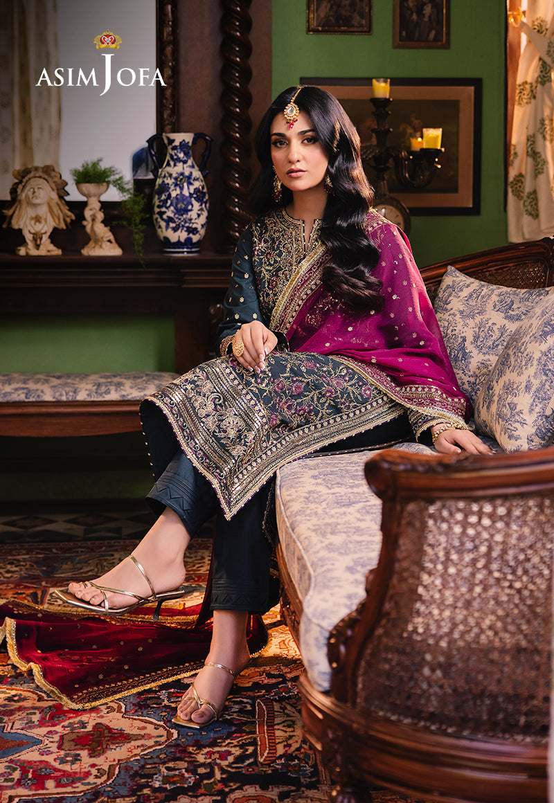 AJLP-01 EMBROIDERED TWISTED LAWN 3PCS