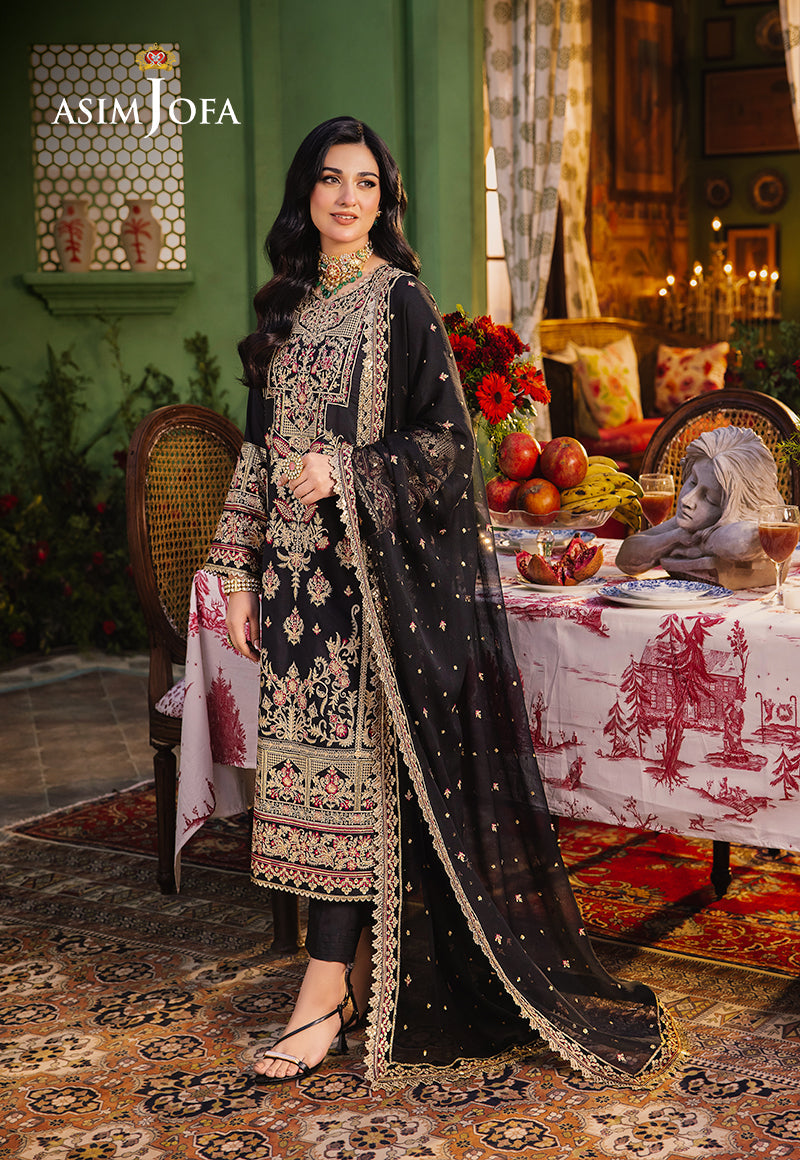 AJLP-09 EMBROIDERED TWISTED LAWN 3PCS