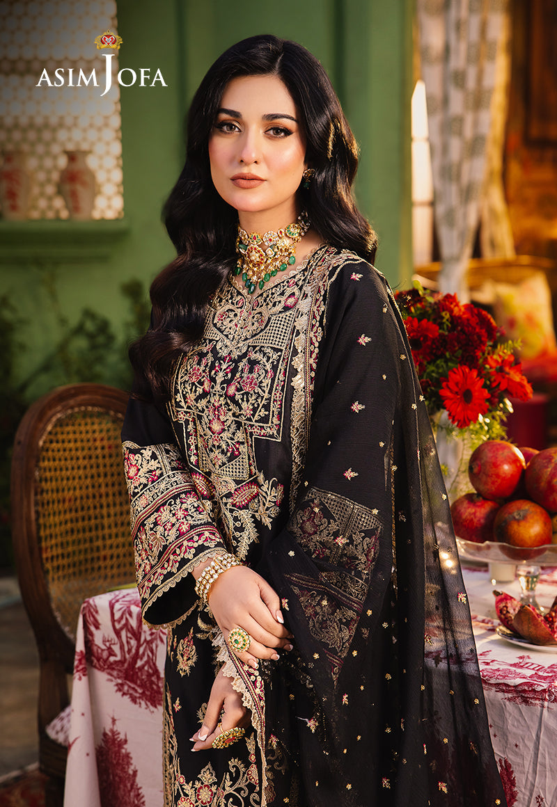 AJLP-09 EMBROIDERED TWISTED LAWN 3PCS