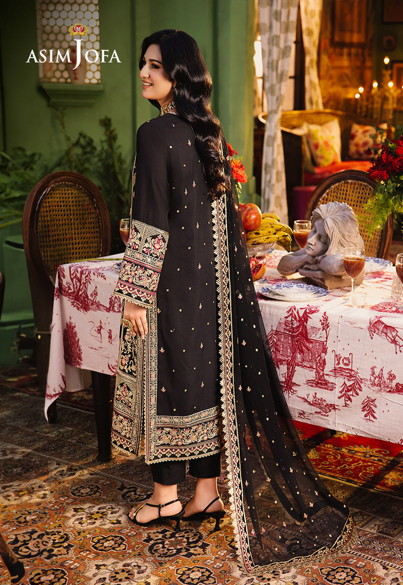 AJLP-09 EMBROIDERED TWISTED LAWN 3PCS
