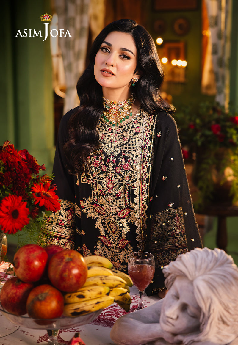 AJLP-09 EMBROIDERED TWISTED LAWN 3PCS