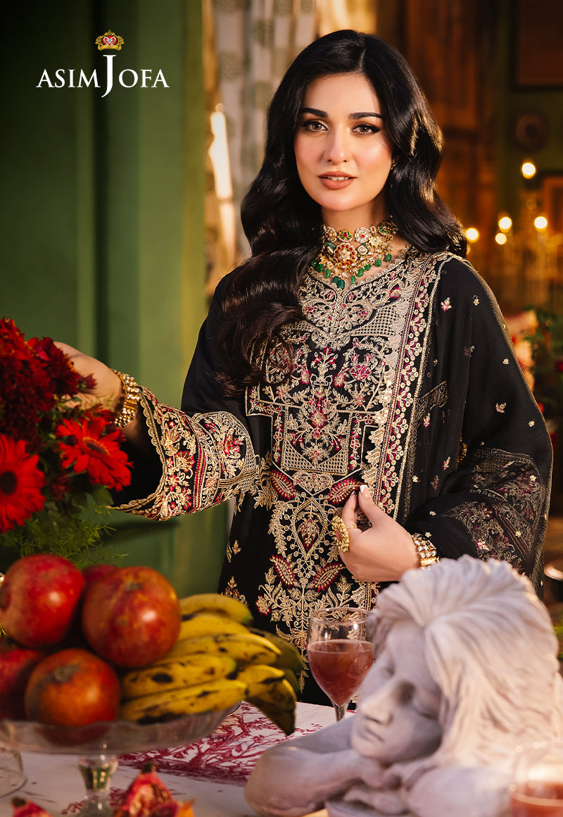 AJLP-09 EMBROIDERED TWISTED LAWN 3PCS