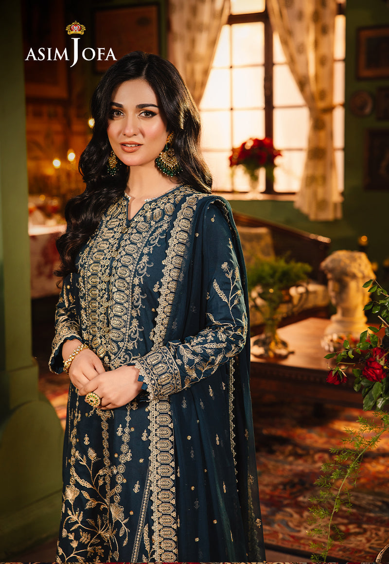 AJLP-07 EMBROIDERED TWISTED LAWN 3PCS