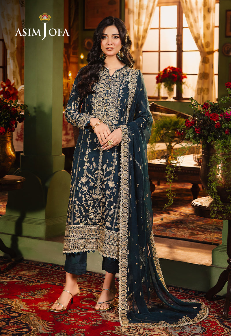 AJLP-07 EMBROIDERED TWISTED LAWN 3PCS