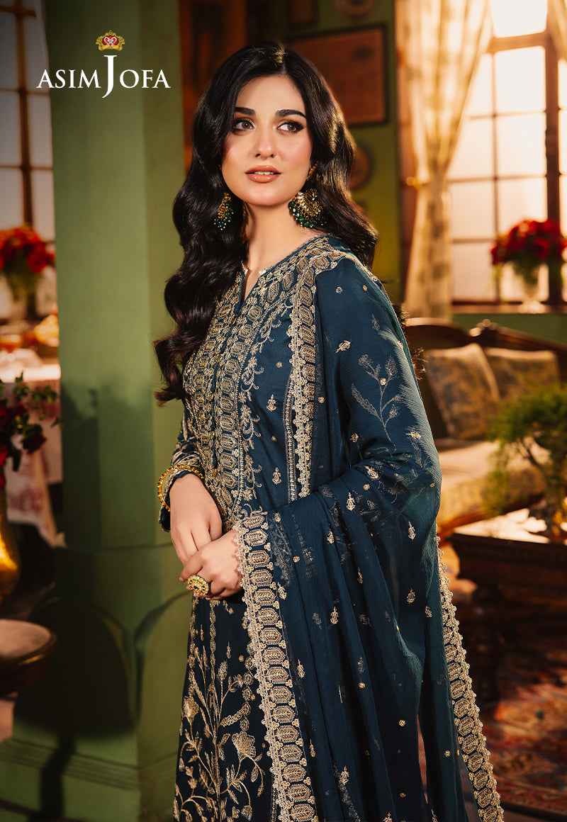 AJLP-07 EMBROIDERED TWISTED LAWN 3PCS