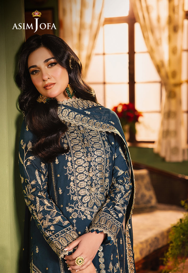 AJLP-07 EMBROIDERED TWISTED LAWN 3PCS