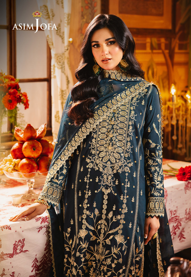 AJLP-07 EMBROIDERED TWISTED LAWN 3PCS