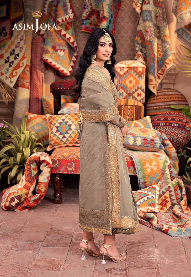 AJEM-17 EMBROIDERED ORGANZA 3 PCS