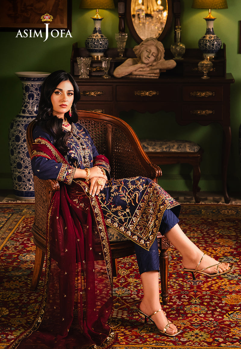 AJLP-02 EMBROIDERED TWISTED LAWN 3PCS