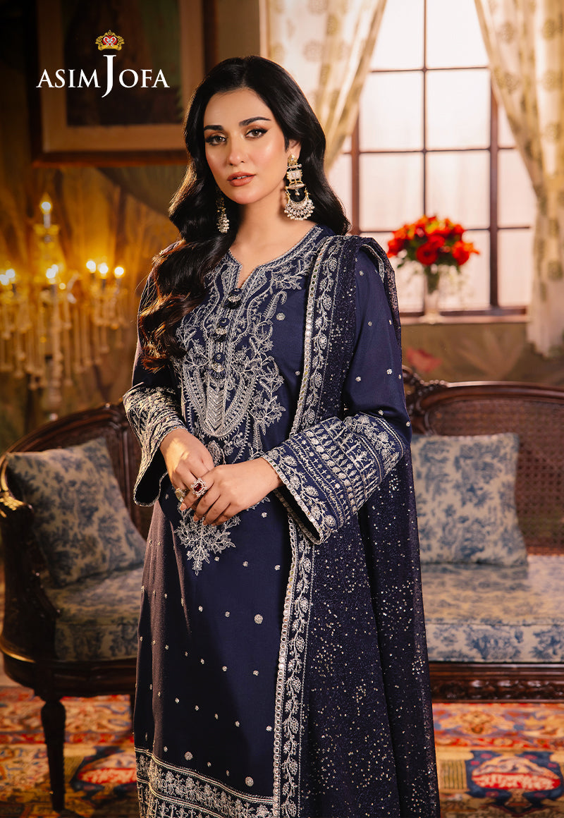 AJLP-10 EMBROIDERED TWISTED LAWN 3PCS