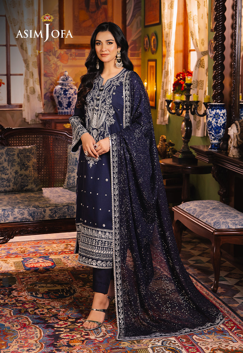 AJLP-10 EMBROIDERED TWISTED LAWN 3PCS