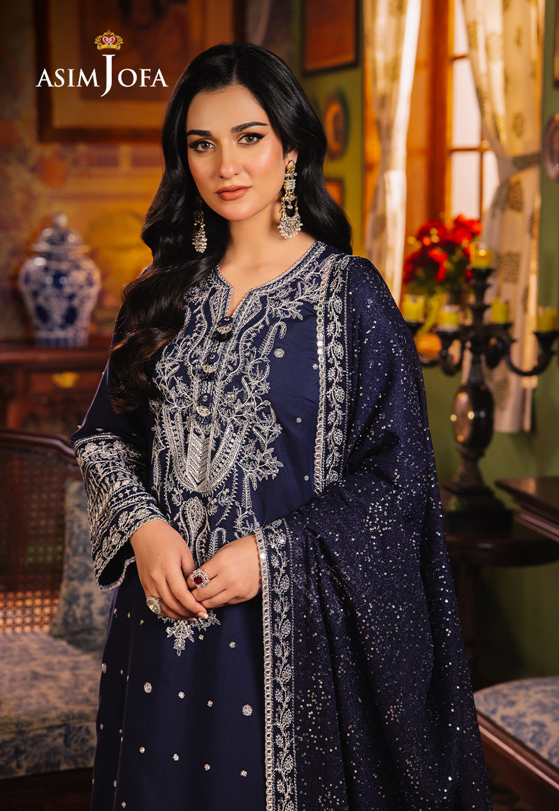 AJLP-10 EMBROIDERED TWISTED LAWN 3PCS
