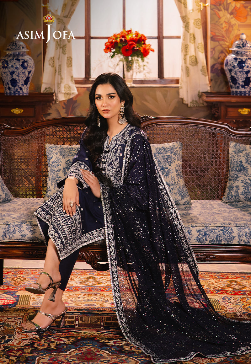 AJLP-10 EMBROIDERED TWISTED LAWN 3PCS