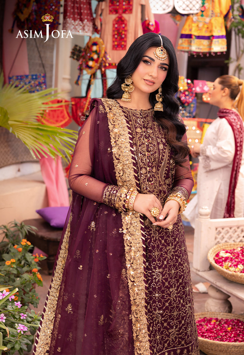 AJEM-24 EMBROIDERED ORGANZA 3 PCS