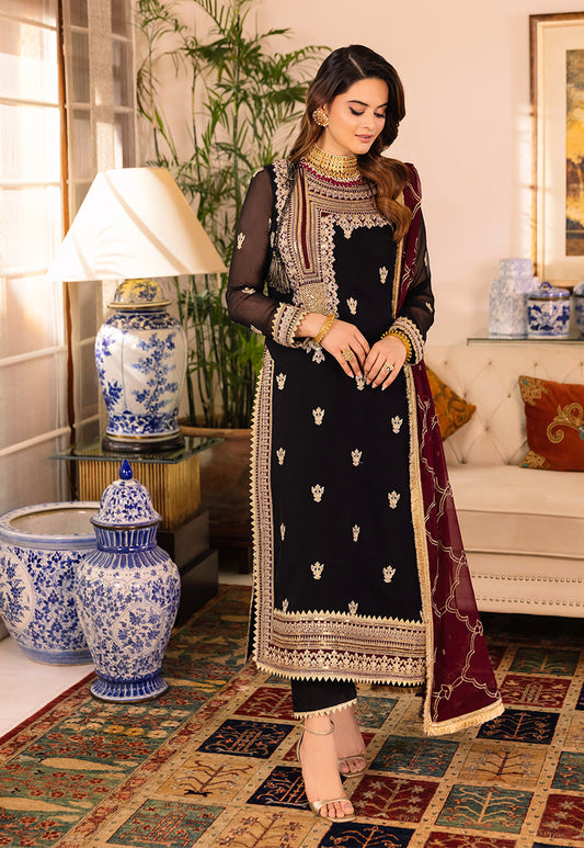 AJSM-37 EMBROIDERED CHIFFON 3 PCS