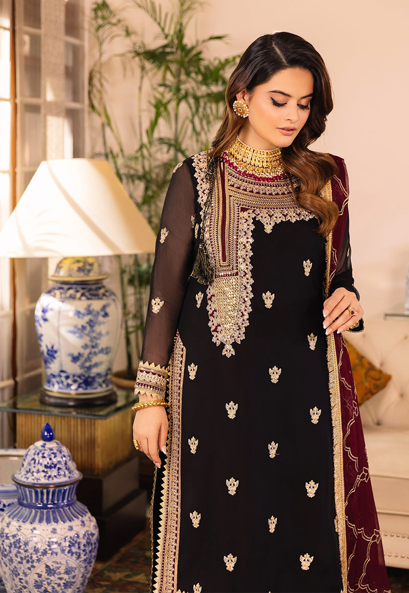 AJSM-37 EMBROIDERED CHIFFON 3 PCS