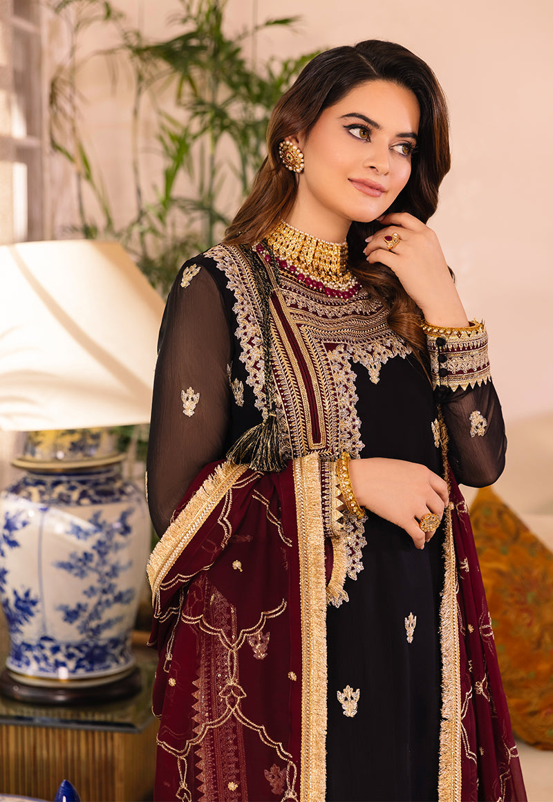 AJSM-37 EMBROIDERED CHIFFON 3 PCS
