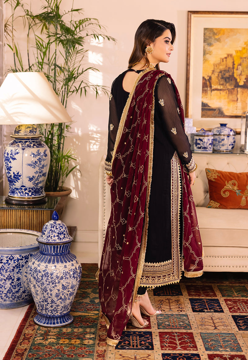 AJSM-37 EMBROIDERED CHIFFON 3 PCS