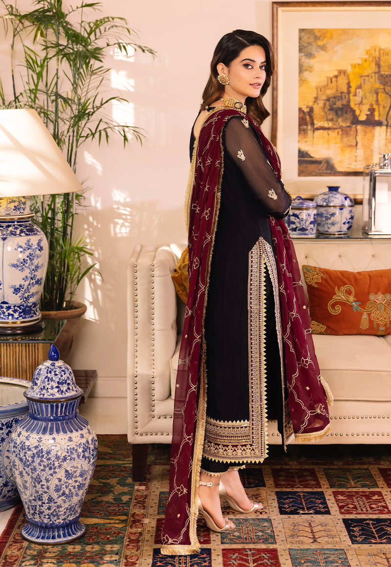 AJSM-37 EMBROIDERED CHIFFON 3 PCS