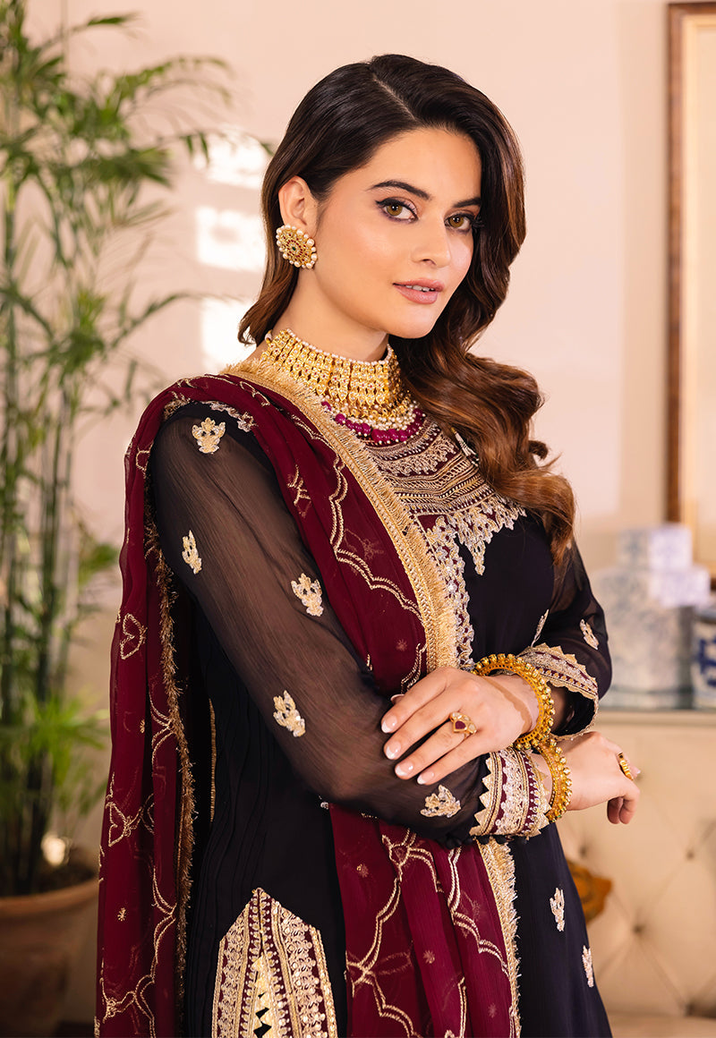 AJSM-37 EMBROIDERED CHIFFON 3 PCS