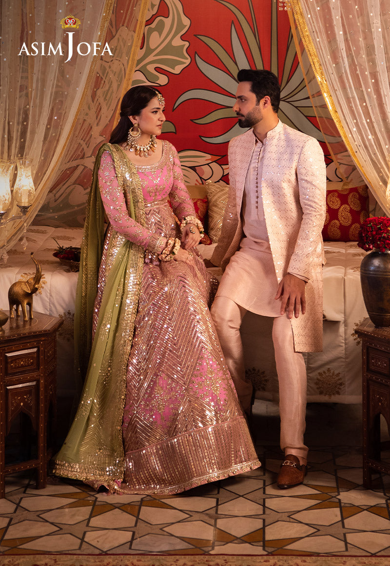 AJMS-14 EMBROIDERED INDIAN RAW SILK 3 PCS