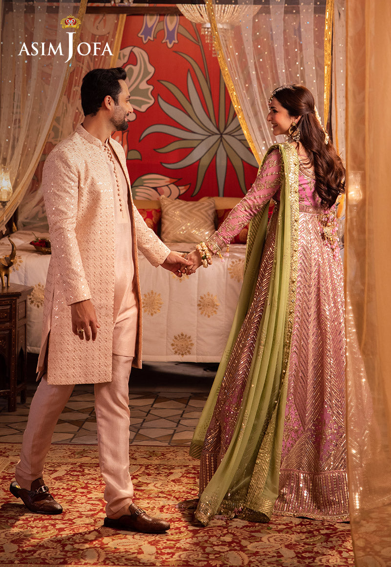 AJMS-14 EMBROIDERED INDIAN RAW SILK 3 PCS