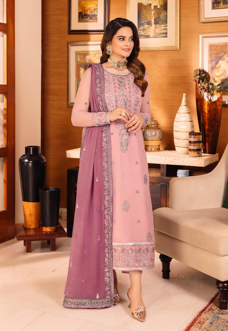 AJSM-26 EMBROIDERED CHIFFON 3 PCS